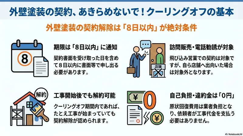外壁塗装はクーリングオフ出来る？