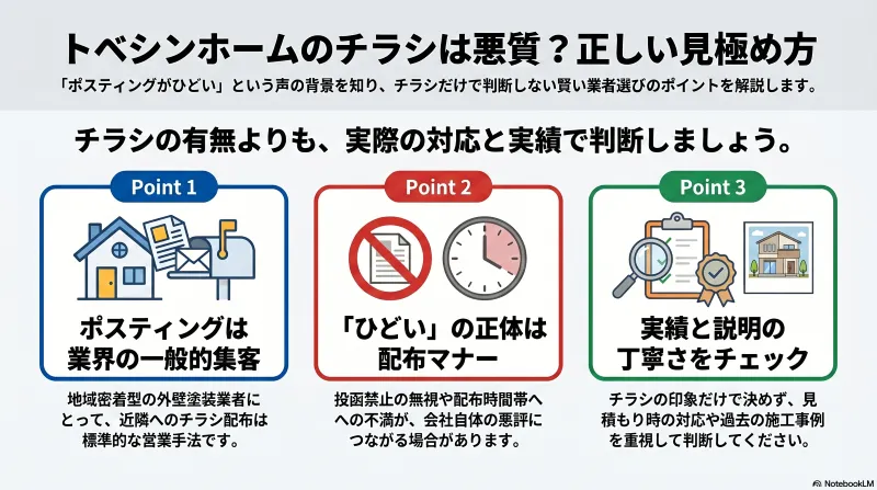 トベシンホームのポスティングは悪質?