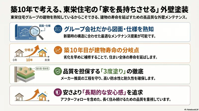東栄ホームサービスの外壁塗装について